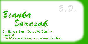 bianka dorcsak business card